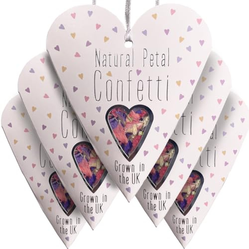 5 Multipack | Natürliches Blütenblatt-Hochzeitskonfetti | In Großbritannien angebaut | biologisch abbaubar | Kirchhoffreundlich
