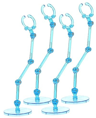 Gogogmee 4 Stücke Action Figur Desktop Display-ständer Kunststoff Puppe Steht Für 3d Modell Montage Sammeln
