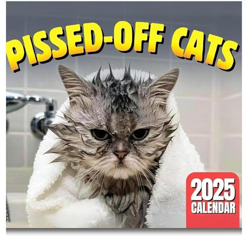d Off Kalender 2025, Katze Lustig d Off Katzenkalender Niedliche Monatskalender, Kreativkalender Katze Hängekalender Katzenmusterkalender Terminplanung 2025 Wandkalender für Zuhause
