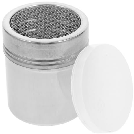 BEBEMOKO Stainless Steel Cocoa Powder Bottle Seasoning Jar Non-Slip Coffee Powder Container Suitable for Kitchen Use