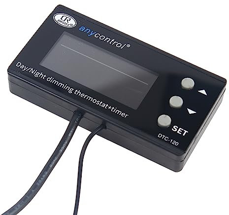 Regulador de temperatura digital 0 ~ 50 ℃ termostato digital enchufe con pantalla LCD termostato de enchufe para invernadero, acuario, terrario reptiles