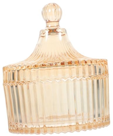 Cabilock Apothecary Glasbehälter Mit Deckel Aufbewahrung Für Wattestäbchen Make-up Süßigkeiten Und Für Badezimmer Küche Und Schlafzimmer Transparentes Design Für Einfache