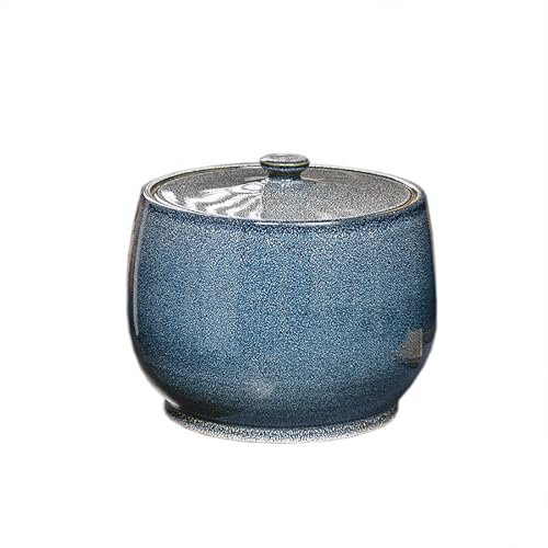 Ceramic Rice Container, Rice Cylinder With Lid, 25kg Grain Dispenser, Blue And White Porcelain Chinese Retro Ceramic Jar, Tea Storage Container, Home Coffee Beans Storage Box, Ceramic Snacks Buck