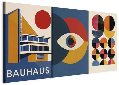 murando - Set di 3 Quadri Acustici Multipannello Moderni Design Tedesco 120x60 cm (3 pz. 40x60 cm ognuno) - Collage 3 Pezzi - Canvas con Quadro Fonoassorbente Soggiorno - Vintage a-H-10124-b-a