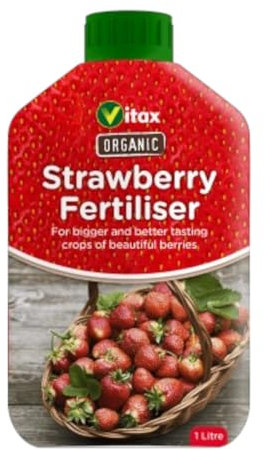 Organic Liquid Strawberry Fertiliser Natural Plant Food for Healthy, Bountiful Strawberries Promotes Vigorous Growth, Rich Flavor, and Prolific Yields Easy to Use, 1L Bottle