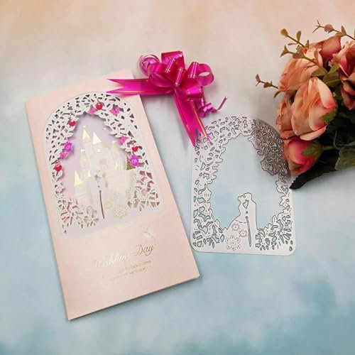 Stanzform für Kartenherstellung, 9,5 x 13,9 cm, für Hochzeitskarten, Metall, Scrapbooking, Album, Papierkarten, dekoratives Basteln