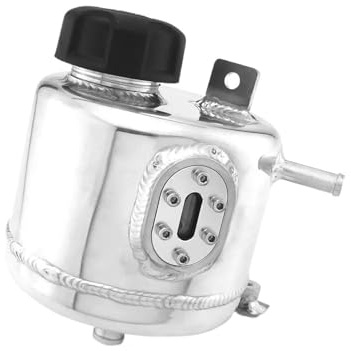 Vase d'expansion liquide Réservoir d'expansion de trop-plein d'eau refroidissement radiateur en aluminium adapté au réservoir S R52 R53 R 52 53 Vase D'expansion(Silver)