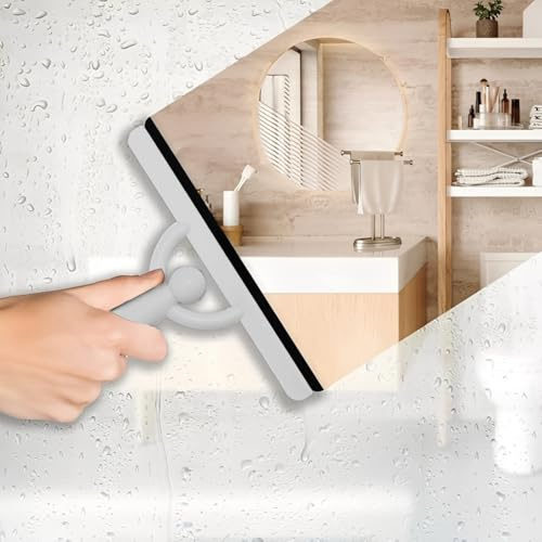 EJRUP 1 PezziTergivetro per Doccia, Tiraacqua Vetri Doccia in Silicone per Doccia Portatile, Pulizia Efficiente, Pulisci Vetri Doccia, per Spatola per Finestre, Bagno, Specchio