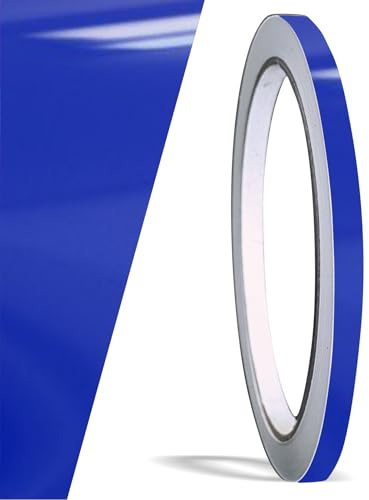 siviwonder Zierstreifen Folie reflektierend blau 5mm 10 m Pinstripe Tape selbstklebend Dekorstreifen Auto Motorrad Boot Modellbau Konturmarkierung felgenrand aufkleber seitenstreifen zierband DIY