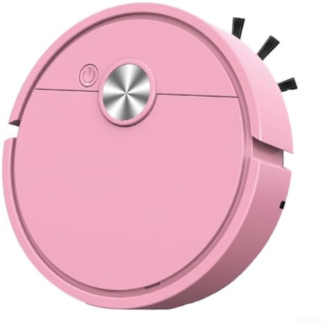 Robot aspirador con función de trapeado, barrido 3 en 1, trapeador húmedo, limpiador de pisos de carga automática para suelos duros, alfombras, mascotas Ha (rosa)