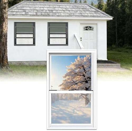 28x40in Basement Windows Sheds Window Small White, Household Window Replacement, Vertical Sliding Window with Screen and Tempered Glass, Aluminum Ventilation Windows for Chicken Coops, Bathroom