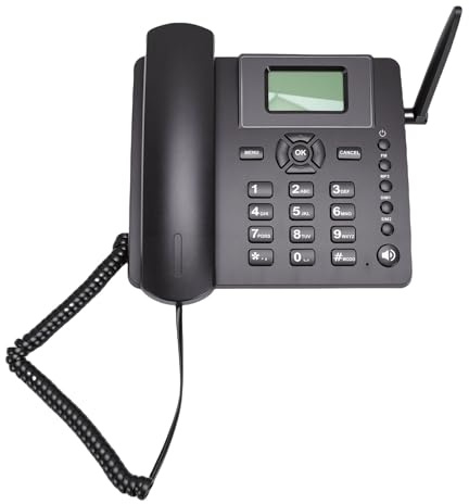 ZDAGELD Telefono Cordless Fisso 2G ​​con Doppia SIM Card con Sveglia, Radio, per Casa, Call Center, Azienda, Hotel, Telefono Fisso Wireless