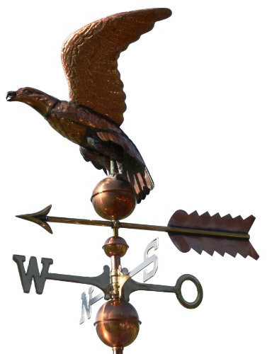 LINNEBORN METALLWAREN FÜR HAUS UND GARTEN Wetterfahne Adler poliert
