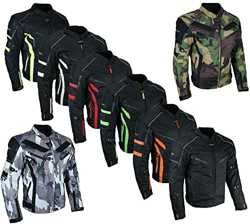 HEYBERRY Kurze Herren Motorradjacke mit Protektoren Gr. M - 7XL
