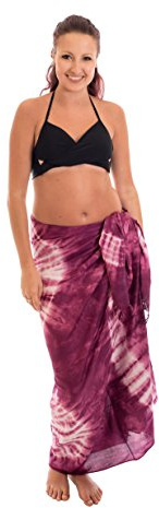 Ciffre Ca 44 Modelle Sarong Pareo Dhoti Lunghi ca. 170cm x 110cm Handbemalt Tie Dye Batik Wickelrock Strandtuch Tuch Viele Modelle Kräftige Farben Original