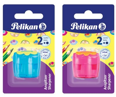 Pelikan 700429 Doppeldosenanspitzer Flower, 1 Stück, farbig sortiert - keine Farbauswahl möglich!