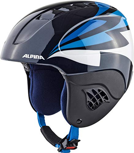 Alpina Carat - Sicherer, Bruchfester & Individuell Anpassbarer Skihelm Für Kinder, Nightblue, 48-52 cm