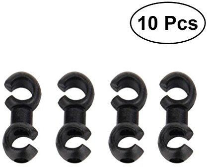 VORCOOL 10 Stücke C/S-Haken Clips Gehäuse Schlauch Straße Berg MTB Fahrrad Bremszug Kabel Bremsleitung Sets Rohr Bike Line Clamp (Schwarz)