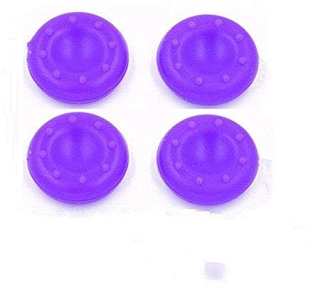 4 x Silicone Analog Joystick Thumbstcks Thumb Stick Grips Caps Cover for PS4 PS3 Xbox One Xbox 360 PS2 Controllers (Purple)