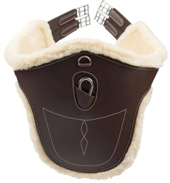 Kentucky Horsewear - Sattelgurt - Bauchlatz Sattelgurt Wolle/Fell braun 135 cm