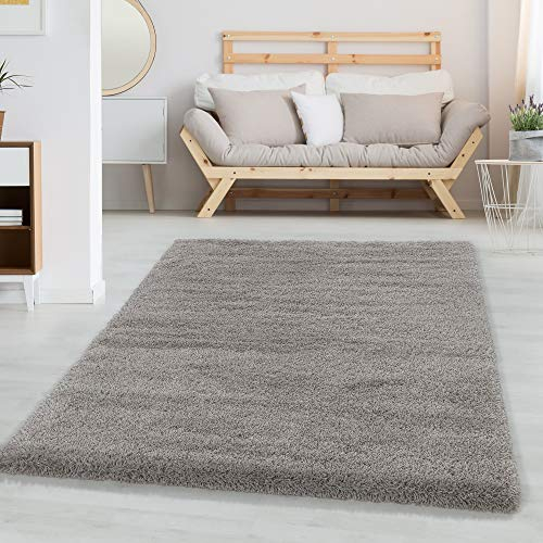 Carpettex Hochflor Teppich - Wohnzimmer Shaggy Flokati Modern Einfarbig 280 x 370 cm Beige - Schlafzimmer Weich Flauschig Waschbar - Küche Esszimmer Langflor