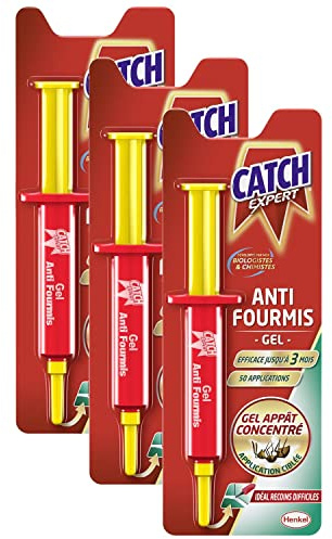 CATCH Lot de 3 Seringues 10 g Gel Anti-Fourmis
