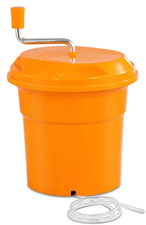 Royal Catering Centrifugadora de lechuga para ensaladas RC-SPR01 (Volumen: 12 L, Dimensiones: Ø 320 x 435 mm, Aluminio, plástico (PVC, PP))