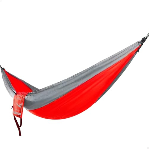 Aktive 52883 - Hängande hängmatta för camping och trädgård | Upp till 200kl lastkapacitet | Vikbar och bärbar Ultralätt, lätt att förvara och bära | Snabbtorkande Nylon