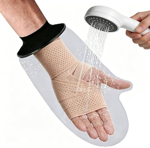 HKF HO KI HO Gipsschutz Wasserdicht Hand für Erwachsene,Wiederverwendbar Gips Duschschutz Hand Halten Sie Wunden und Verbände Während des Badens Trocken