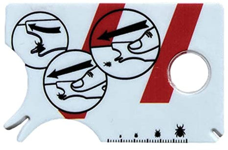 Lightweight Tick Remover Card with Magnifying Glass Pets Lice Catcher Plastic Tick Remover Tool Used for Pets Lovers Tick Removal Tool Tick Inspection Card Tick Identification Card