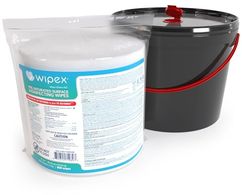 Wipex Disinfecting Wipes Refill - 800ct Antibacterial Wipes for Workout Equipment & Home Gym, EPA Registered, Includes Dispenser, Kills Viruses & Bacteria in 15 Sec