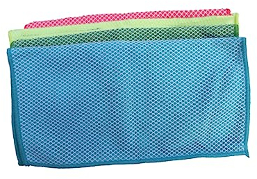 Ciieeo Chiffons De Nettoyage en Fibres Ultrafines 4 Pièces Maille Absorbante Multi-Couleurs Torchons Cuisine pour Vaisselle Et Fruits
