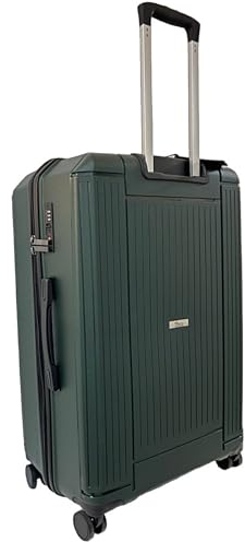 PCG THE HARD CASE (Grün, XL -Premium Hartschalenkoffer-mit TSA Schloss-4 Rollen-Leichter Reisekoffer- robust & stabil -Trolley mit Teleskoparm