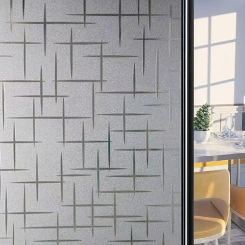 Uv-Schutz Sonnenschutzfolie Fenster 40 x 400 cm Uv-Schutz Folie Sichtschutz Hitze Milchglasfolie Selbstklebend Ohne Kleber Glasdekorfolie für Büro Und Haus, Stern