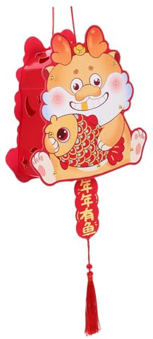 GARVALON Diy-drachenlaterne Zum Mitnehmen Traditionelle Chinesische Hängelaterne Für Festivals Aus Sicherem Material Zum Basteln Und Dekorieren Für Haus Und Garten