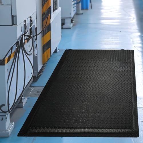 Anti Ermüdungsmatte für Steharbeitsplätze, Ergonomische Arbeitsplatzmatte Anti Fatigue Stehmatte, 92 x 152 cm Antimüdigkeitsmatte, Steh-Schreibtisch Fußmatten für Werkstatt, Fließband