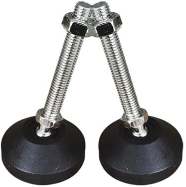 OZFJJWY M8 M10 M12 Adjustable Leg Thread Type Adjustable Levelling Feet Swivel Base Articulating Leveling Legs Furniture Support Leg 1pcs(F)