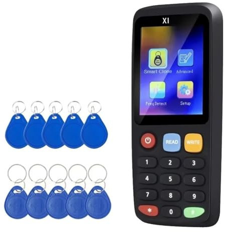 Kioball Lector Duplicador de Decodificador NFC con Chip Inteligente RFID X7 + 5xT5577/CUID TagCopier de 125 KHz 13,56 MHz Tarjeta Clonadora de Credenciales