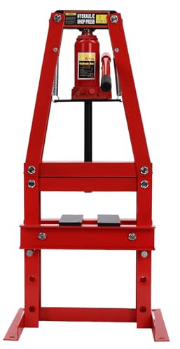 Pressa da officina 6T pressa idraulica con piastre, 4 livelli di altezza regolabile pressa idraulica, pressa a forma di H, pressa per cuscinetti per pressatura, timbratura, formatura, 6T/13227.74lbs