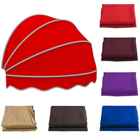 Tende Cappottina Da Sole Per Cortile Negozio, Tettoia A Cupola Pieghevole, Tende Da Sole Per Porte E Finestre, Tettoia Con Telaio, Per Tutte Le Stagioni(Red,70cm/2.29ft)