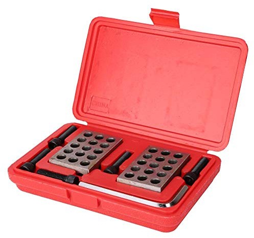 Blocks Matched MILLING Machinist 23 Holes with Screws Wrench for MILLING Machine Tooling
