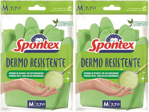 Spontex Guanti Dermo Resistente, Taglia M (Confezione da 2)