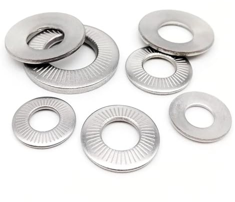 LDHNFBYV 2/50 M3 M4 M5 M6 M8 M10 M12 M16 304 Edelstahl-Scheibenfeder Fächerscheibe(2pcs M16)