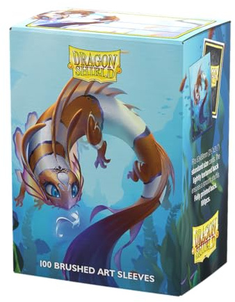 Dragon Shield | Brushed Art Sleeves | Cinderfin | 100 CT - Smooth & Tough Premium TCG Sleeves | Compatible with Pokemon, Flesh & Blood, One Piece & Magic the Gathering