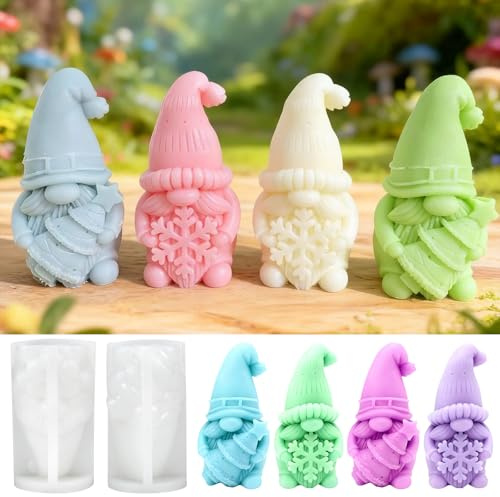 ouhos Silikonformen Gießformen Silikonform Silikon Gießform Kerzenform Giessformen Gipsformen Zum Gießen für Karneval Ostern ﻿