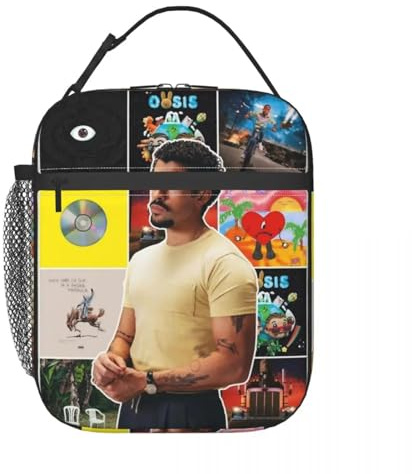 TFDGDGH Bad Bunnys DeBi TiRAR MaS FOToS New Album Thermal Insulated Lunch Bag for Travel Reusable Bento Box Cooler Thermal Lunch Boxes
