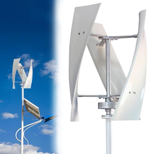 Genérico Aerogenerador Vertical de 13 000 W, 3 aspas con Controlador de 12 V/24 V para viviendas, Barcos, cenadores y cabañas sin conexión a la Red eléctrica: una solución de energía renovable ecológ