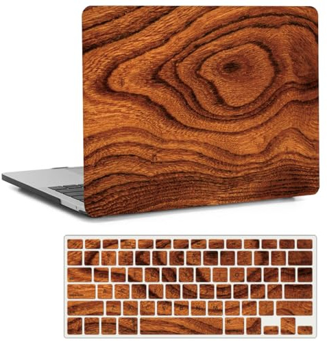 FFBOFFC Hülle Kompatibel mit MacBook Air 11 Zoll 2015 2014 2012 2011 2010 Freisetzung Modell A1465 A1370, Kunststoff Schutzhülle Schale Case & Tastaturabdeckung, Red Holz