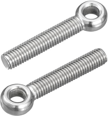 QUARKZMAN 4Pz Bulloni Occhio M10 X 60mm, 304 Acciaio Inossidabile Bullone Spalla Oscillante Macchinari Anello Sollevamento Per Valvole Tubazioni, Fissaggi, Argento