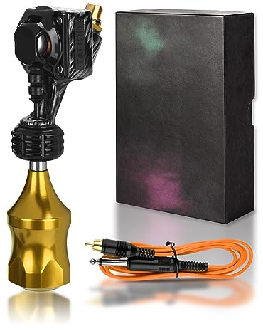 TTOOGO Rotary Tattoo Gun Machine - Einstellbare Kartuschen -RC -Tattoo -Maschine mit 30 -mm -Griff, 8500 U/min No -Last -Geschwindigkeit, professionelles Werkzeug,Gold